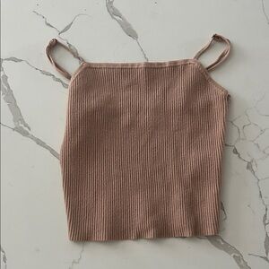 Abercrombie Ribbed Tan Tank Top